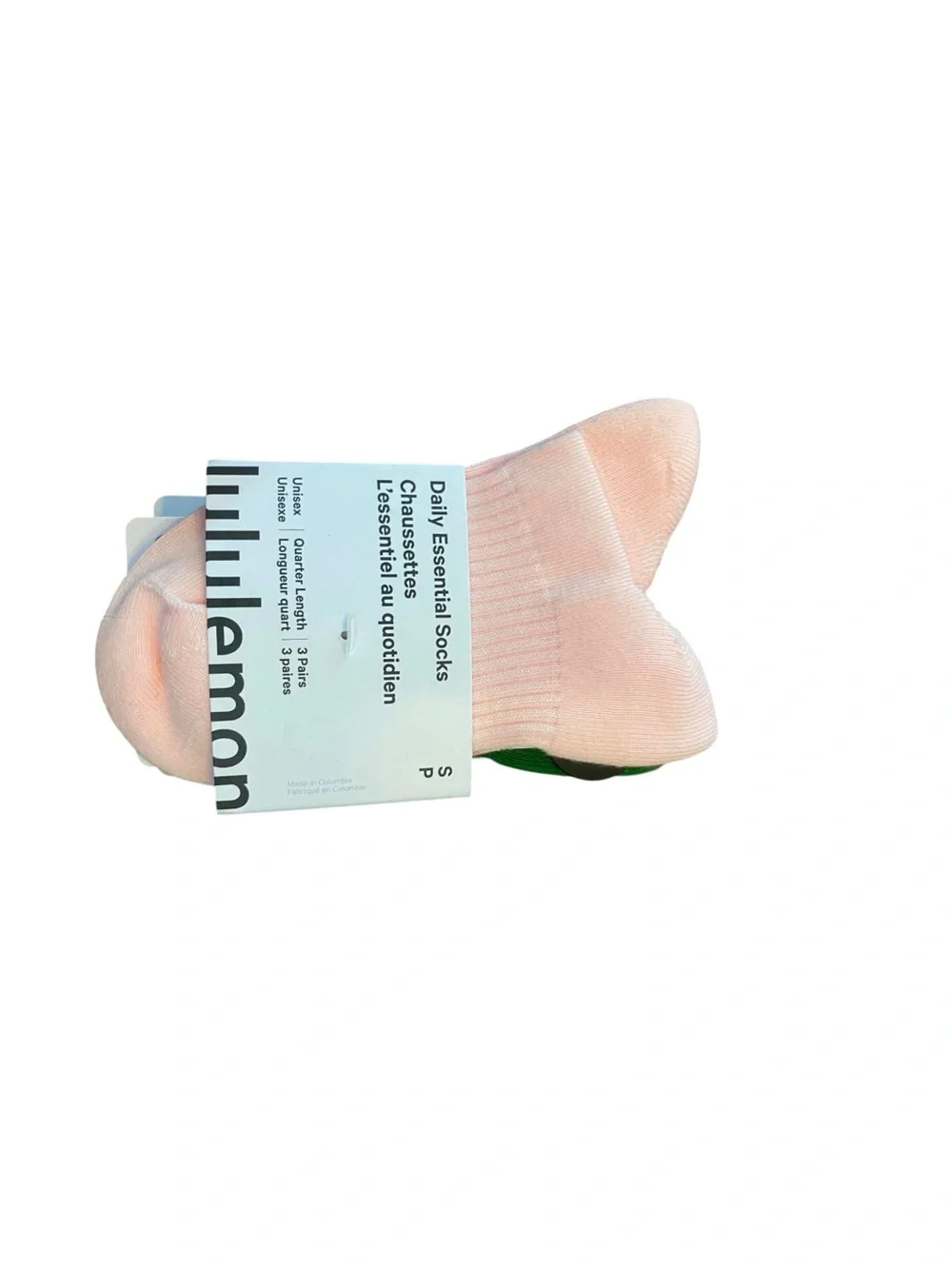 NWT Lululemon Daily Essential Sock 3Pk Size Small